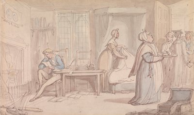 Das Zimmer der Studenten von Thomas Rowlandson